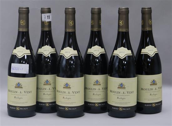 Six bottles of Albert Bichot Moulin a Vent Rochegres 2012